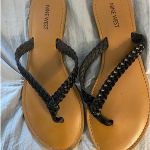 Nine West Woven Braided Flat Sandals